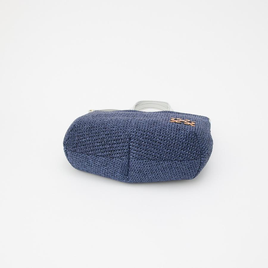 russet 【2024SS】レザーモチーフ付きラフィア2wayトートバッグ