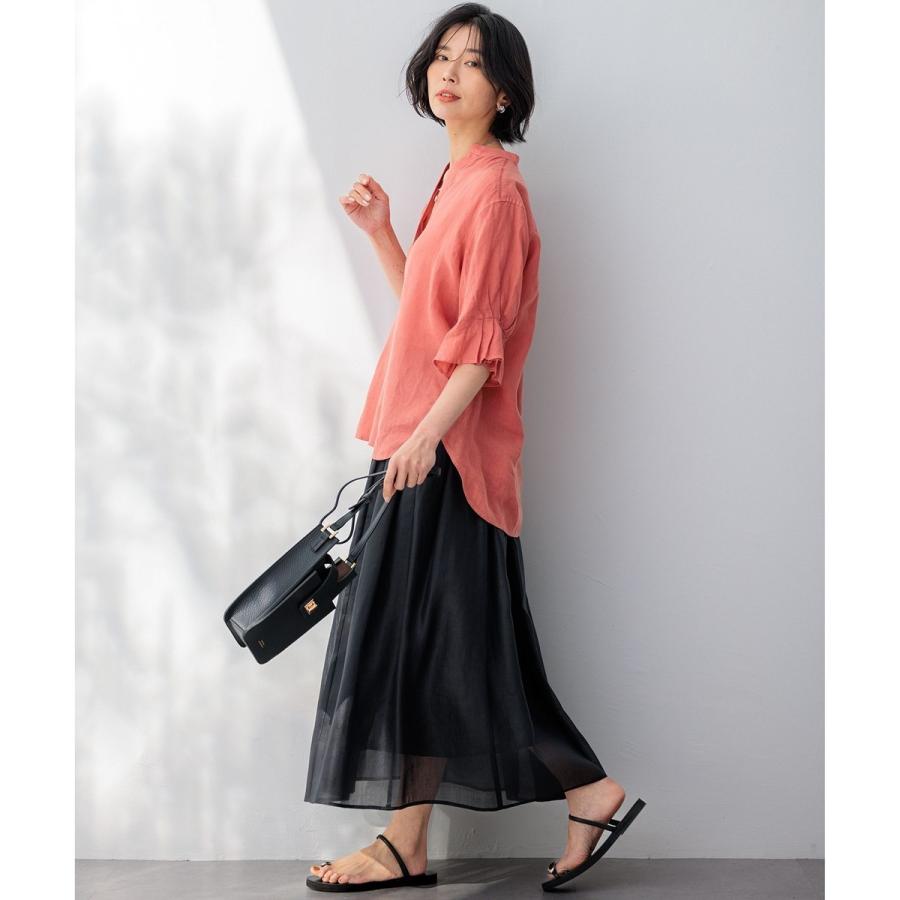 23区 【洗える】LIBECOリネン デザインスリーブ ブラウス