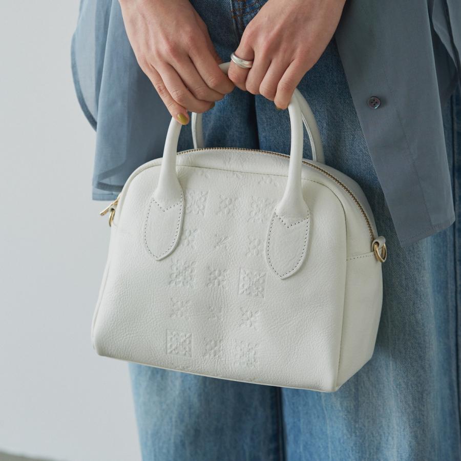 russet 【2024SS】《WEB限定》本革モノグラムプレスボストンバッグ（CE  