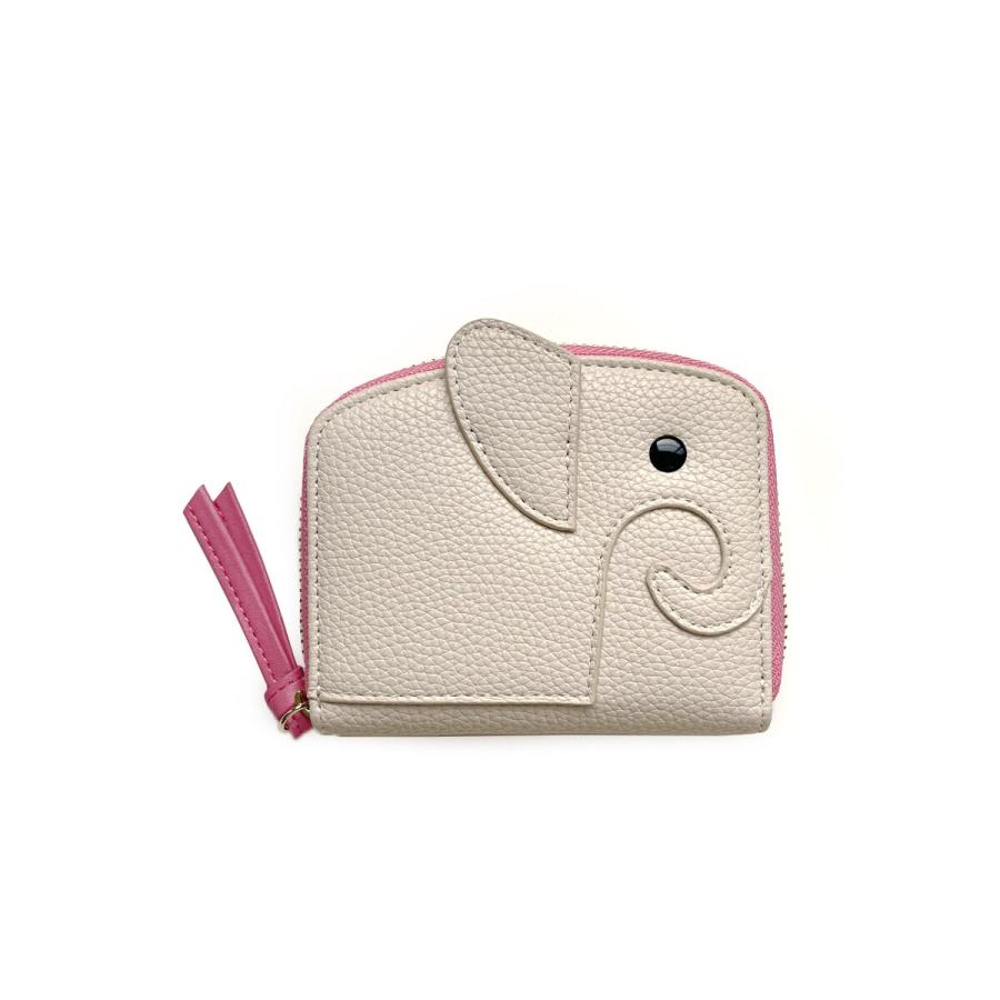 LIZDAYS】ゾウさんモチーフ BOX型小銭入れ ミニ 財布 HAPPY ZO