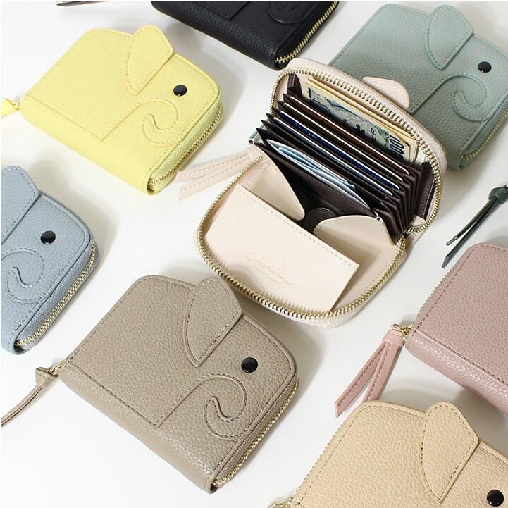 LIZDAYS】ゾウさんモチーフ BOX型小銭入れ ミニ 財布 HAPPY ZO LIZDAYS】ゾウさんモチーフ BOX型小銭入れ ミニ 財布 HAPPY ZO
