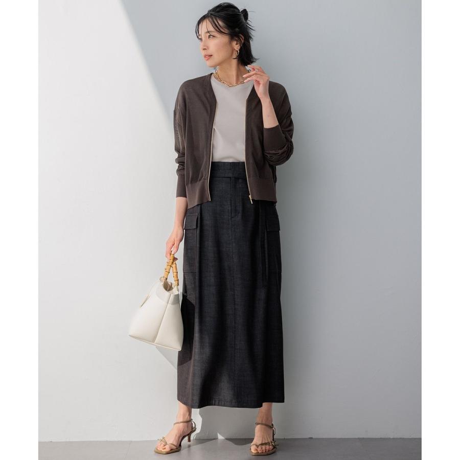 23区 【一部店舗限定/洗える】ライトシアーニット ジップ