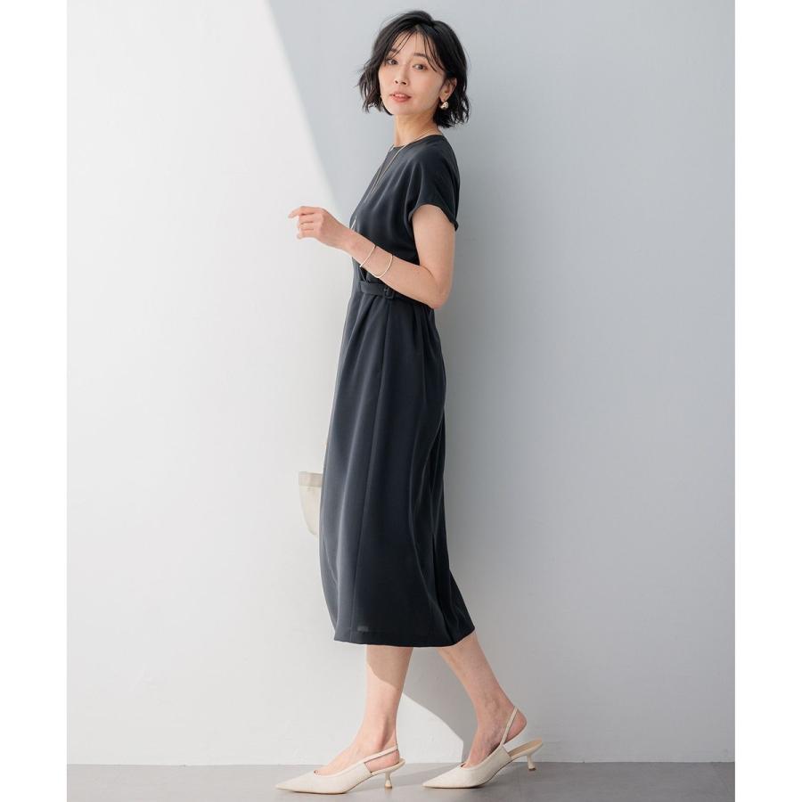撥水加工/洗える】キューティクルストレッチツイル ワンピース / 23区