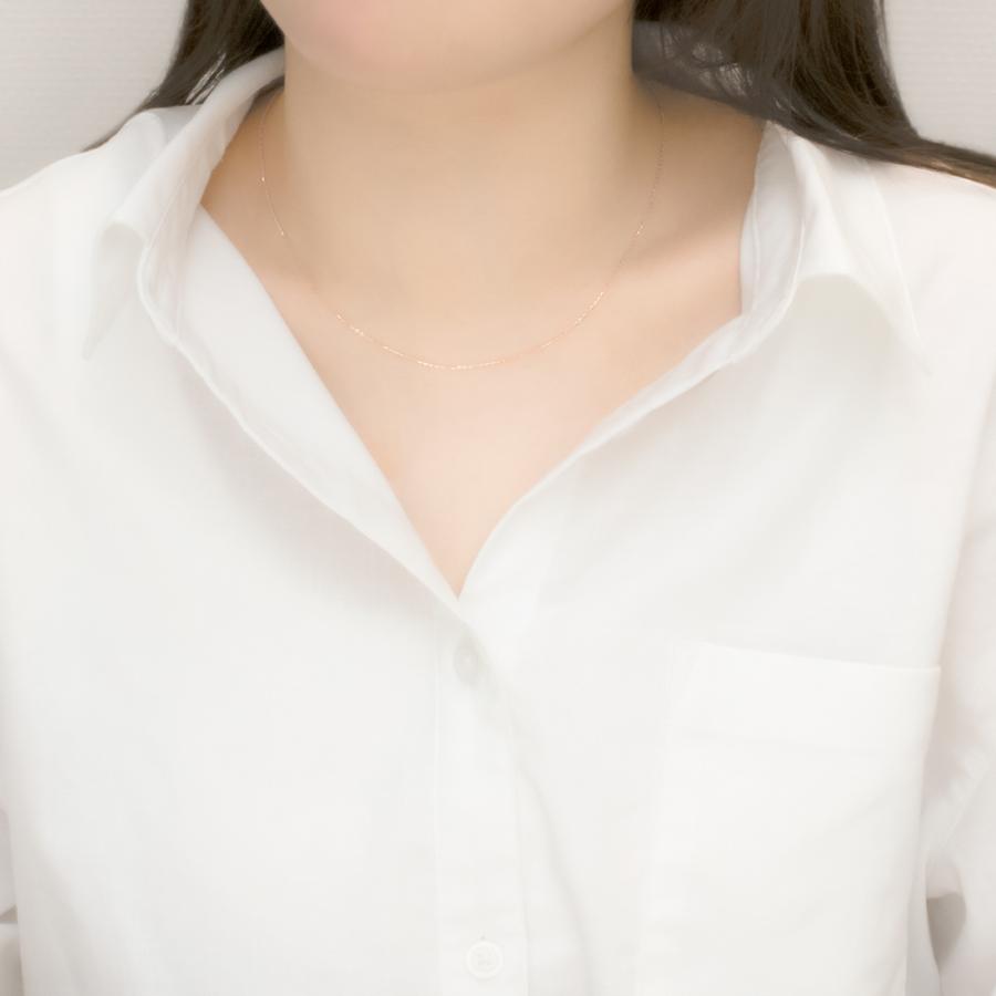 K18 ピンクゴールド ミラーカット ネックレスの画像