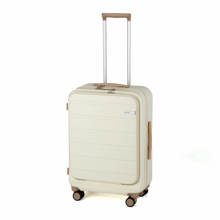ACE フレットボード 50L スーツケース　アイボリー　ホワイト 4〜5泊程度 スーツケース ACE エース フレットボード 50L : マルイ
