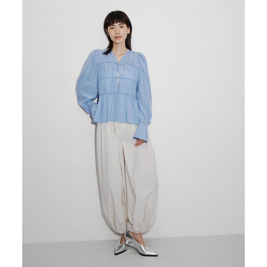 再入荷・サステナブル・WEB限定色】ウエストシェイプギャザー 