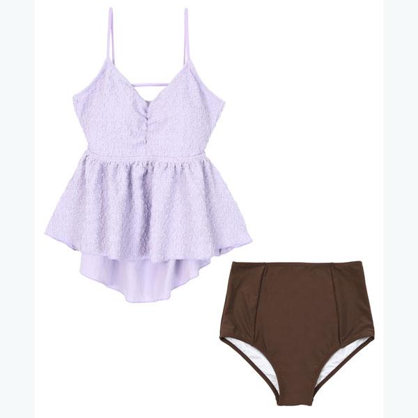 titivate（ティティベイト） 【SEA DRESS】立体ジャガードペプラム