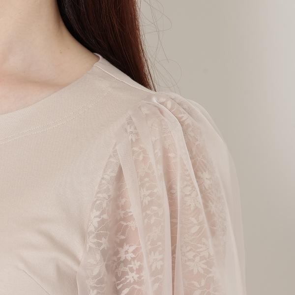 r5465 ローズティアラ RoseTiara レース袖切り替えカットソー Rose Tiara（ローズティアラ） レース切替袖カットソー : マルイ(丸井