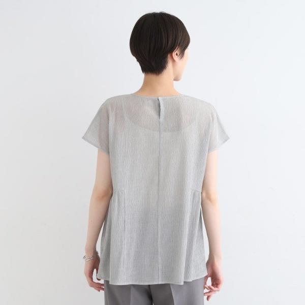 INDIVI 【洗える】ペプラム風デザインきれいめカットソー
