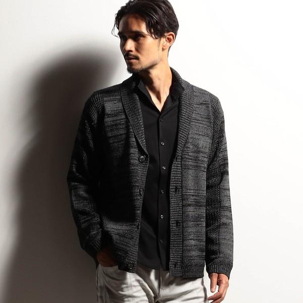 [新品未使用] RIELABO リエラボ ショールカラーカーディガン NICOLE CLUB FOR MEN 【RIELABO】シアーメッシュショールカラー