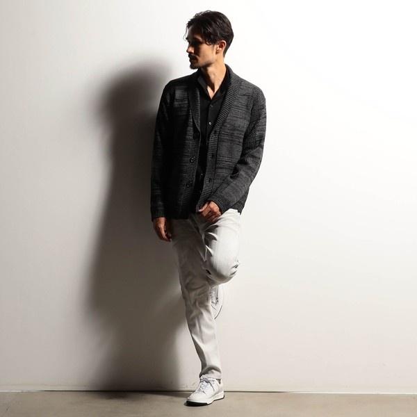 [新品未使用] RIELABO リエラボ ショールカラーカーディガン NICOLE CLUB FOR MEN 【RIELABO】シアーメッシュショールカラー