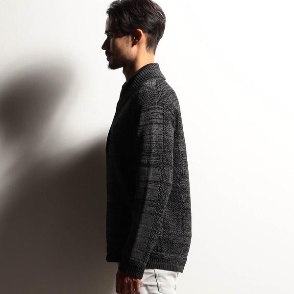 [新品未使用] RIELABO リエラボ ショールカラーカーディガン NICOLE CLUB FOR MEN 【RIELABO】シアーメッシュショールカラー