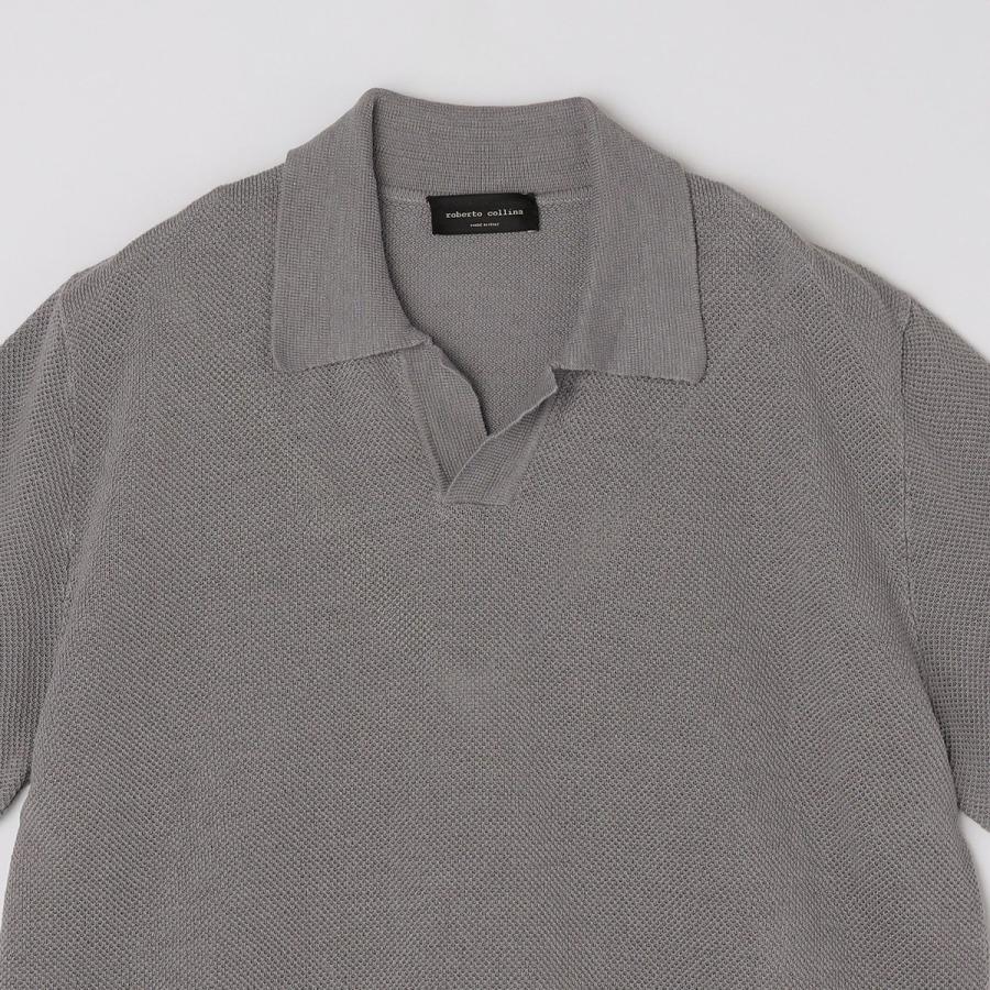 ROBERTO COLLINA: LINEN PIQUE POLO_4