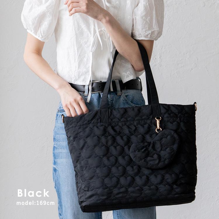 VIP❤非売品 限定 ブラック キルティングバッグ ~~~ VitaFelice（ヴィータフェリーチェ） 2wayハート型キルティングバッグ