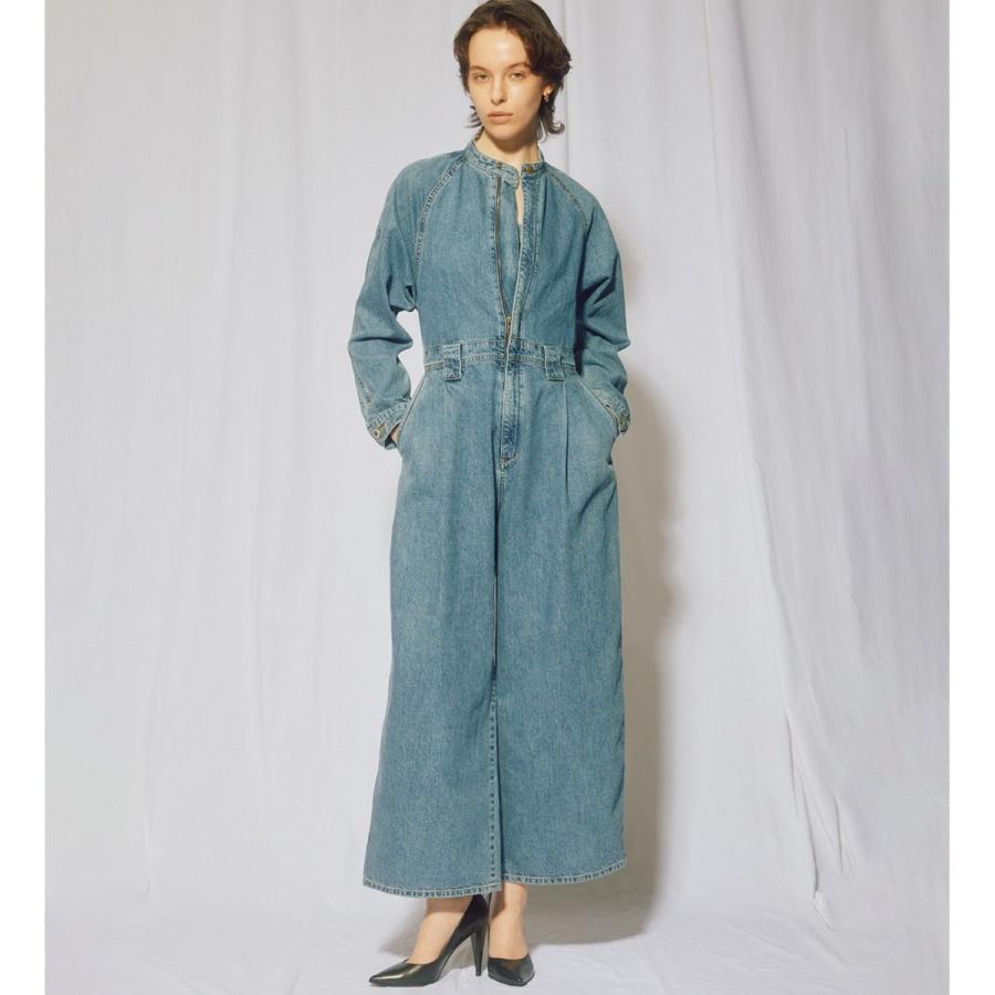 atelier SOMETHING スタンドカラーデニムジャンプスーツ SOMETHING（サムシング） atelier SOMETHING STAND COLLAR JUMP SUIT