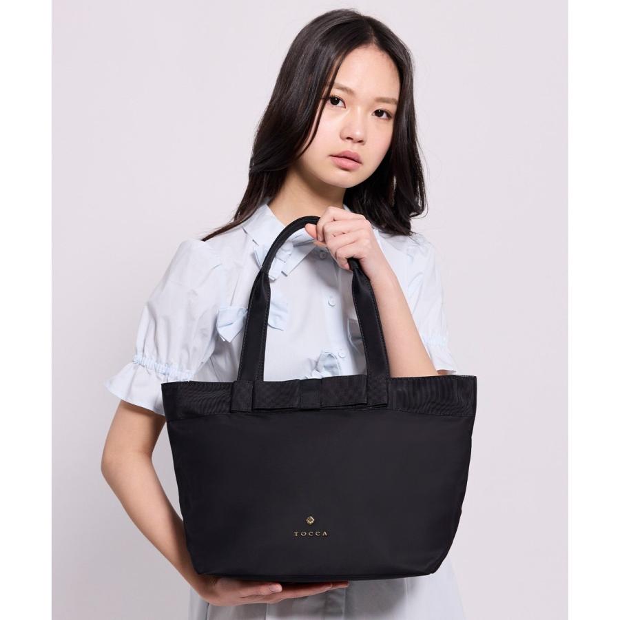 TOCCAリボン付き2way トートバッグ TOCCA（トッカ） 【新色登場・A4サイズ対応】RIBBON BRICK A4TOTE
