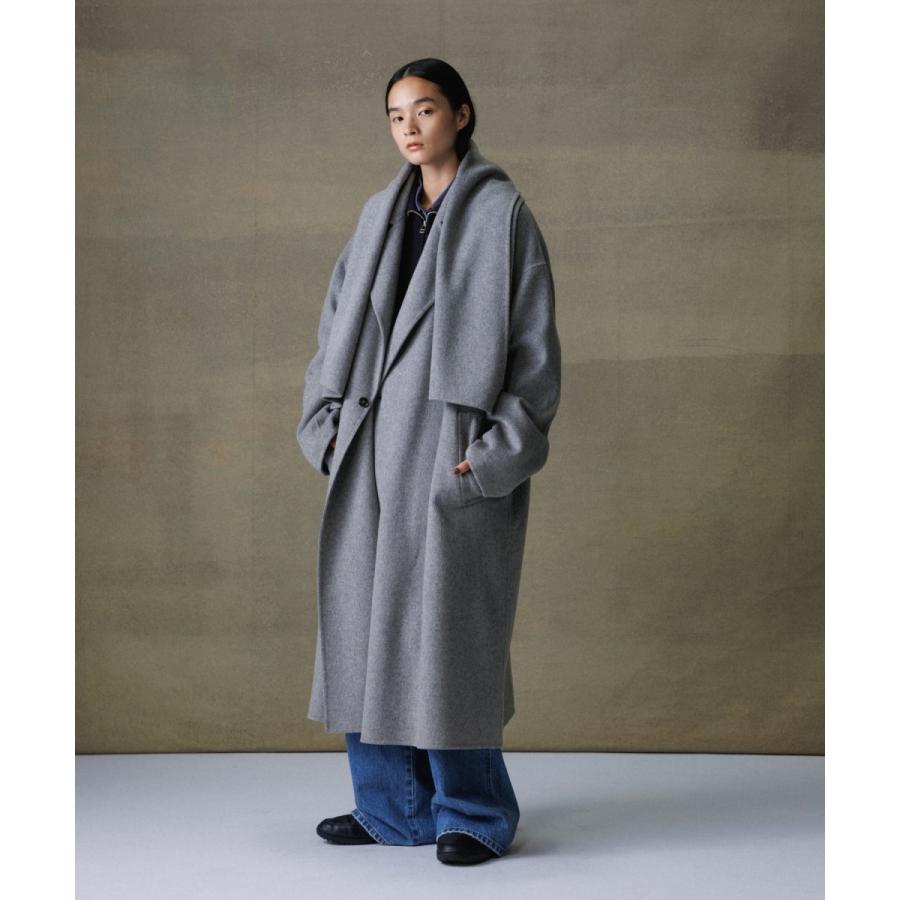 マフラー付き》メリノウール ダブルフェイス セミダブル オーバー