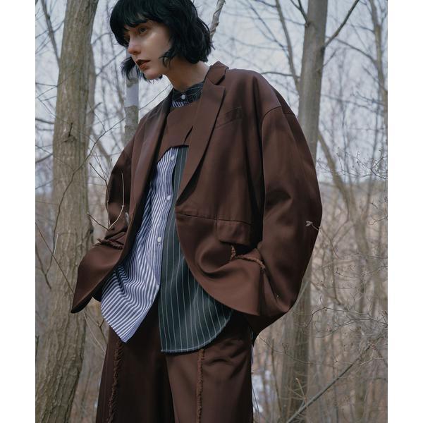 美品　UN3D. トライアングルタックシャツ W TRIANGLE TUCK SH / ダブルトライアングルタックシャツ