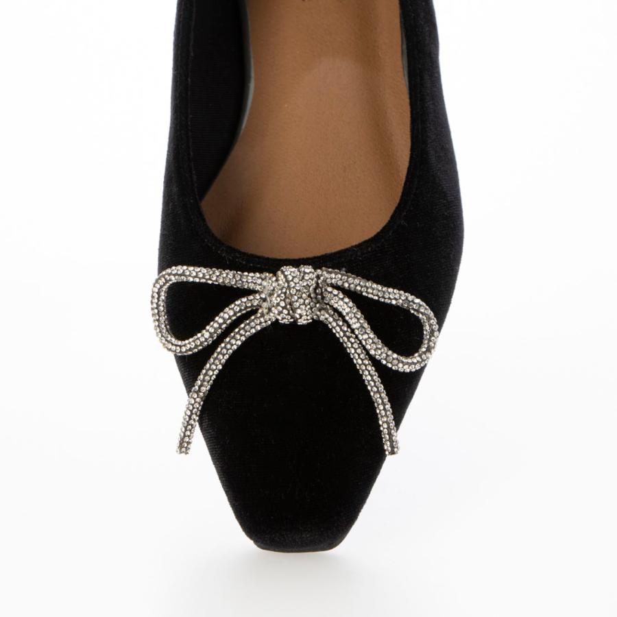 新品未使用♡リボンターバンミュール　グレイッシュベロア　24cm EVOL パンプス 「EVOL」取り外し可リボンベロアパンプス IX5508