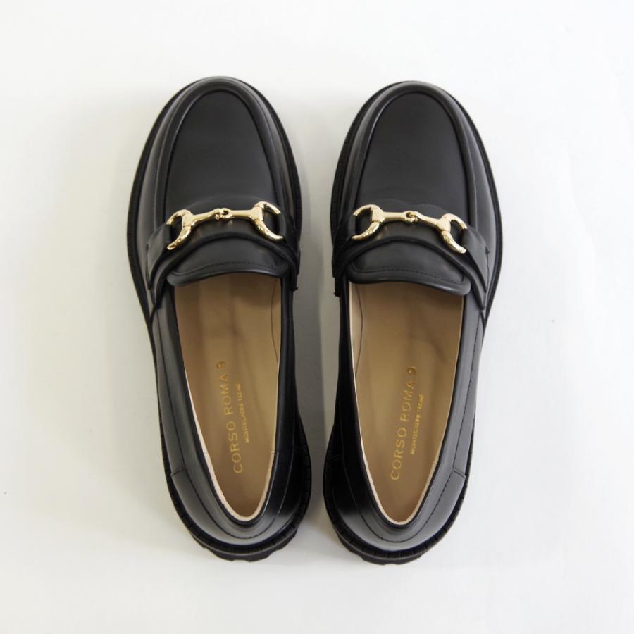 CORSO ROMA，9 (コルソローマ) / レザー 厚底 ビットローファー OLGA