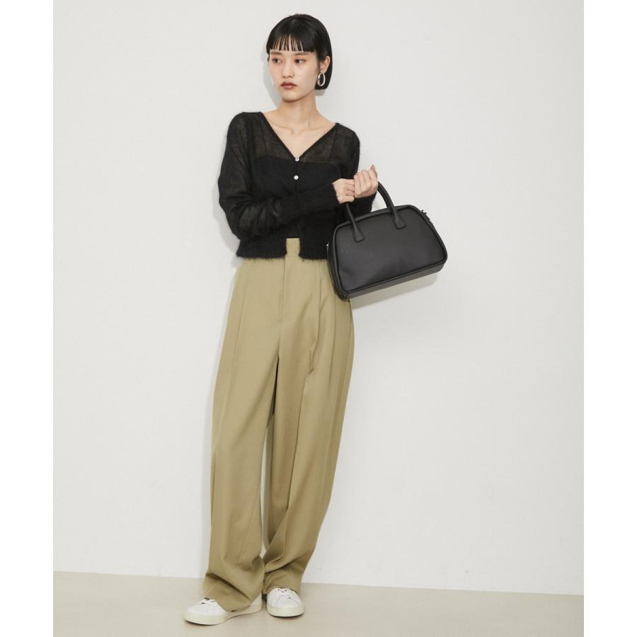 50s～ ウールギャバ 2タック ワイド スラックス 袴パンツ 洗える】ウールギャバ2タックワイドスラックス 50s～ ウールギャバ 2