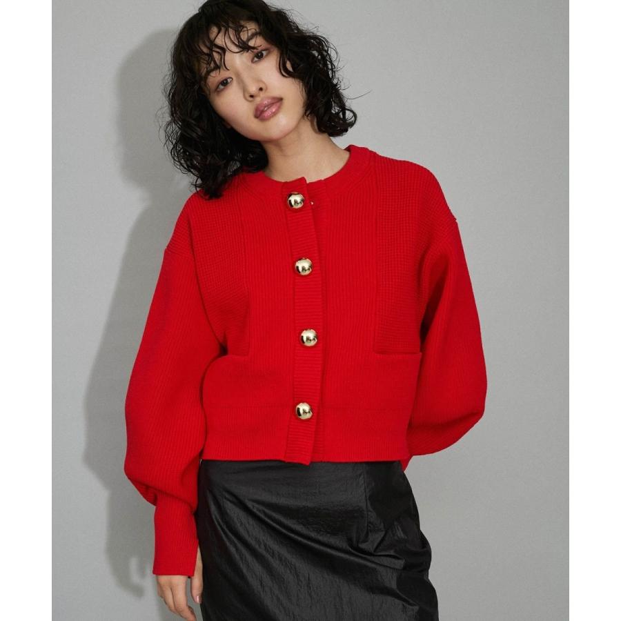 【サステナブル・洗える】アダムエロペ bigボタンニットカーディガン ADAM ET ROPE' カーディガン 「WEB限定」・「サステナブル」BIG