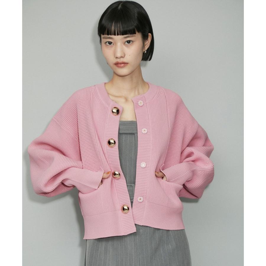 【サステナブル・洗える】アダムエロペ bigボタンニットカーディガン ADAM ET ROPE' 【WEB限定】・【サステナブル】BIGボタンニット