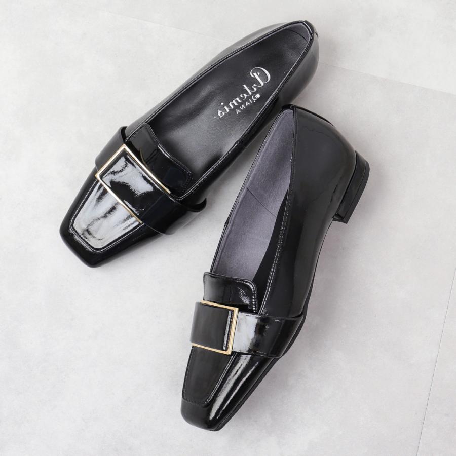 artemis by dianaダイアナ　スクエアトゥ メタルバックルローファー artemis by DIANA（アルテミス by ダイアナ） スクエアトゥ メタル