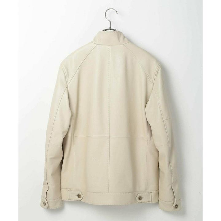 MEN'S BIGI スタンドカラーシングルライダース レザージャケット MEN'S BIGI スタンドカラーシングルライダース レザージャケット