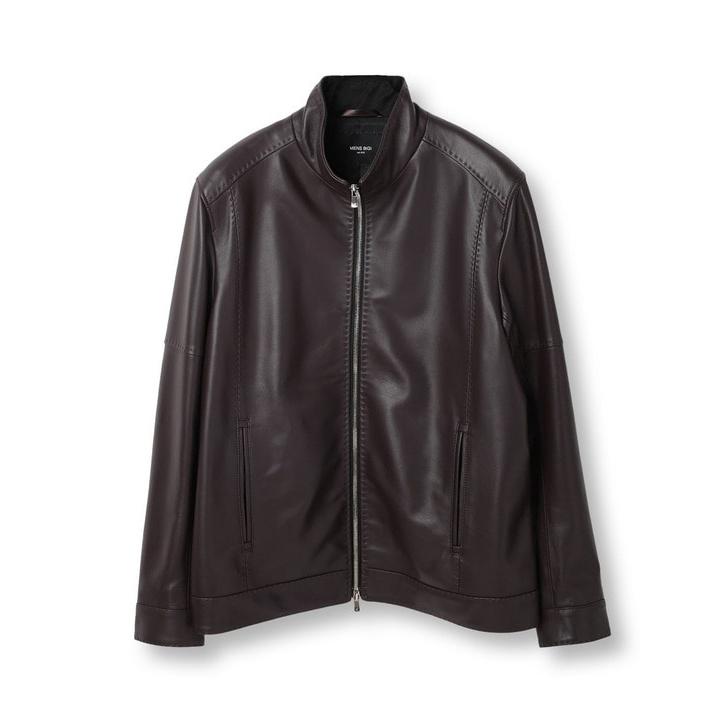 MEN'S BIGI スタンドカラーシングルライダース レザージャケット MEN'S BIGI スタンドカラーシングルライダース レザージャケット