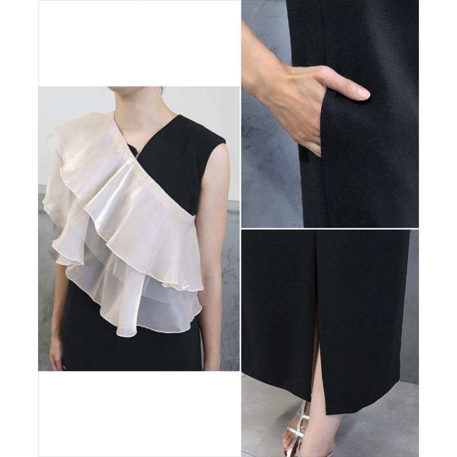 ANDRESD 【ANDRESD】グロッシーマルチラッフルドレス : マルイ