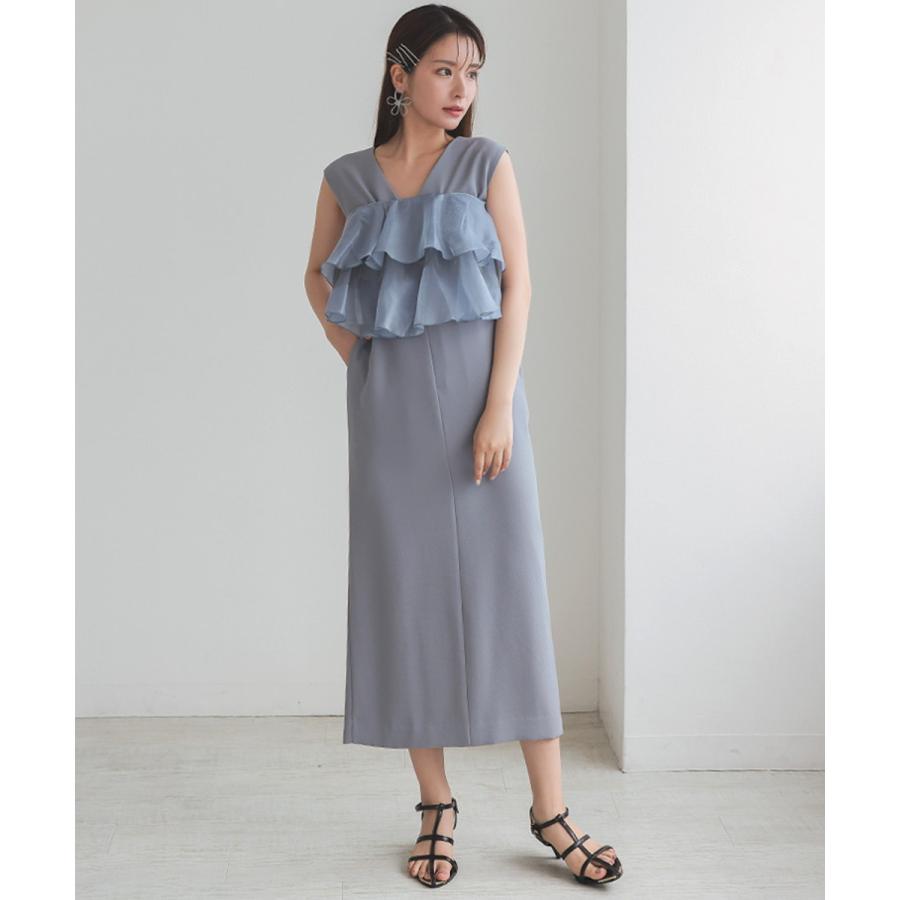 ANDRESD 【ANDRESD】グロッシーマルチラッフルドレス : マルイ ANDRESD 【ANDRESD】グロッシーマルチラッフルドレス : マルイ