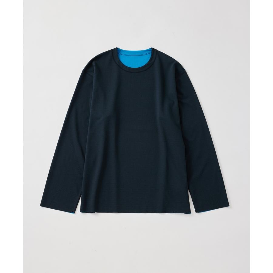 《定番》ハイゲージ シャンブレー リバーシブル ロングスリーブ Tシャツ / ロングシーズン着用可能