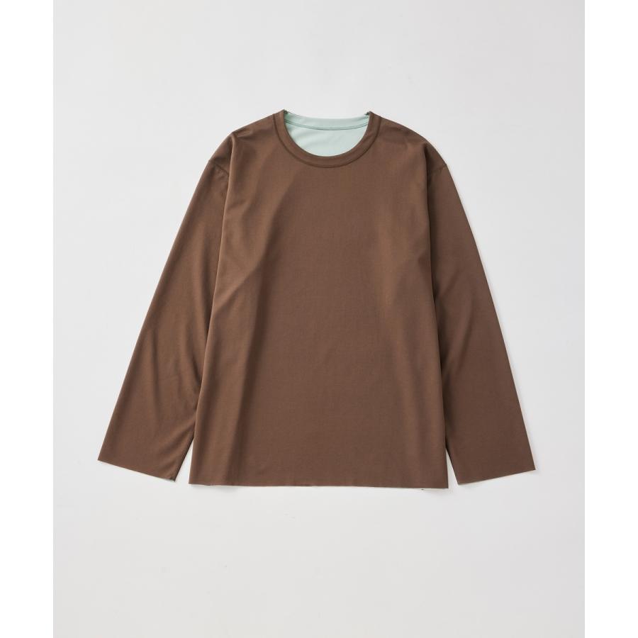 《定番》ハイゲージ シャンブレー リバーシブル ロングスリーブ Tシャツ / ロングシーズン着用可能