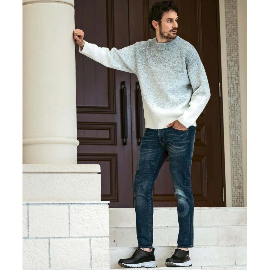 極美品　1PIU1UGUALE3　デニムプリント　テーラードジャケット　青　L 3rd jacket”progressive denim “[blue ice wash] | 1piu1uguale3