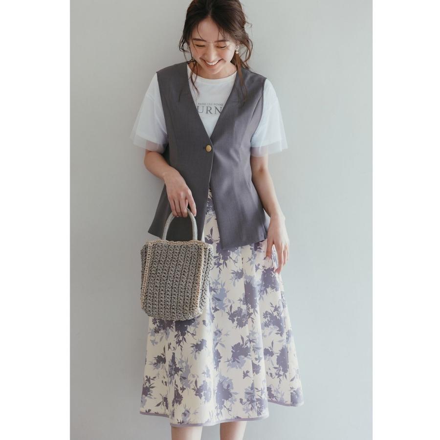 ANY SIS 【スタイリストコラボ】ジレ×ラメチュールスカート