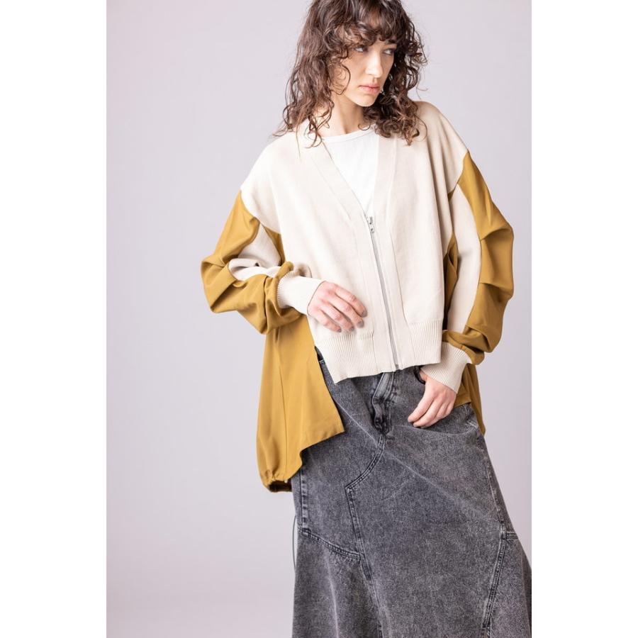 オズモーシス　バックロングジップニットカーディガン　新品未使用 OSMOSIS（オズモーシス） バックロングジップニットカーディガン