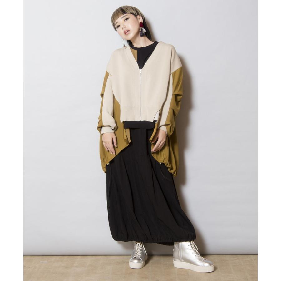 OSMOSIS（オズモーシス） バックロングジップニットカーディガン