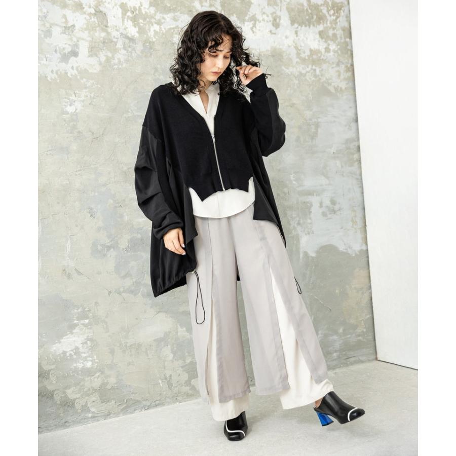 osmosis バックロングジップニットカーディガン バックロングジップニットカーディガン | オズモーシス(OSMOSIS