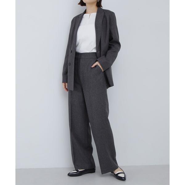 hyun様 美品 ナチュラルビューティーベーシック シャークスキン パンツスーツ hyun様 美品 ナチュラルビューティーベーシック シャークスキン