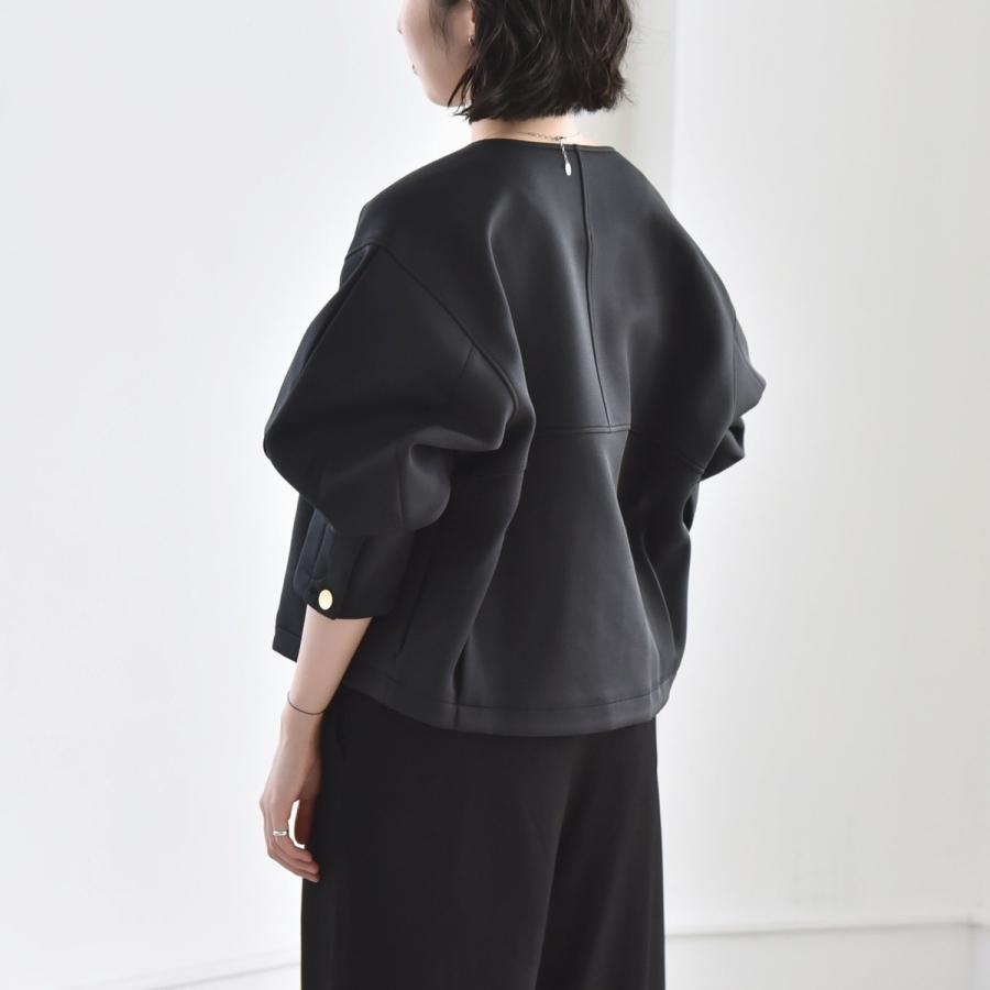 quaranciel quaranciel:〈洗濯機可能〉ダブルジャージー ノーカラー