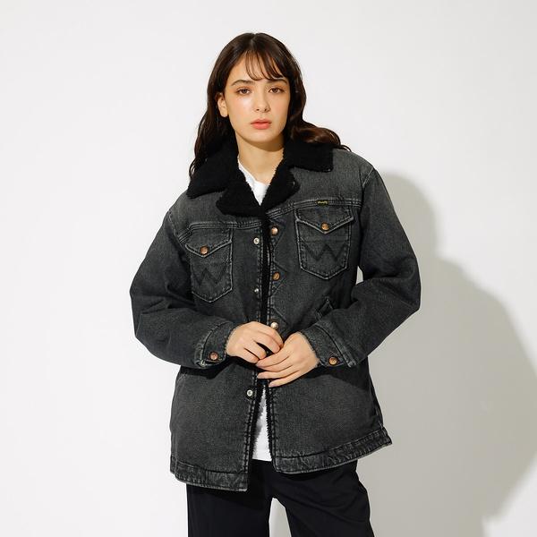 Wrangler/ラングラー BLACK Denim Boa Coat/オーバー Wrangler 