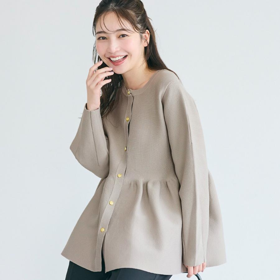 美品　yori バックフレアニットカーデ coca（コカ） フレアニット カーディガン 全2色 : マルイ(丸井)Yahoo