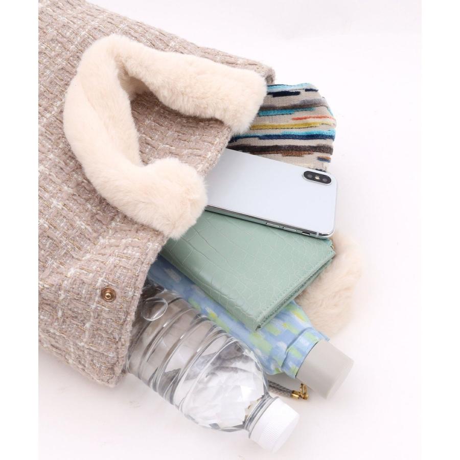 COOCO（クーコ） SMILEY パール刺繍xエコファーツイードトート