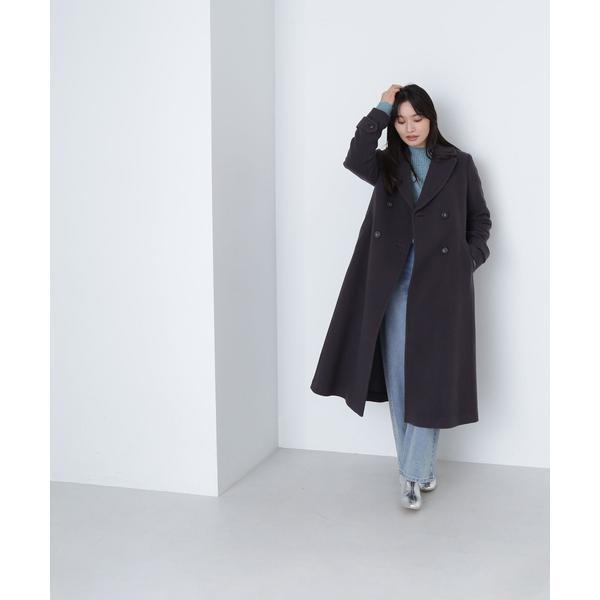 ナチュラルビューティーベーシック ビッグカラーダブルチェスターコート 24AW NATURAL BEAUTY BASIC ビッグカラーダブルチェスターコート 24AW