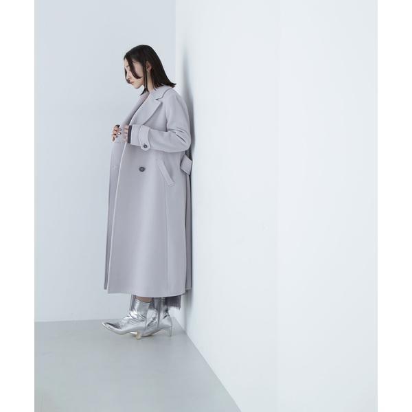 ナチュラルビューティーベーシック ビッグカラーダブルチェスターコート 24AW NATURAL BEAUTY BASIC｜ビッグカラーダブルチェスターコート