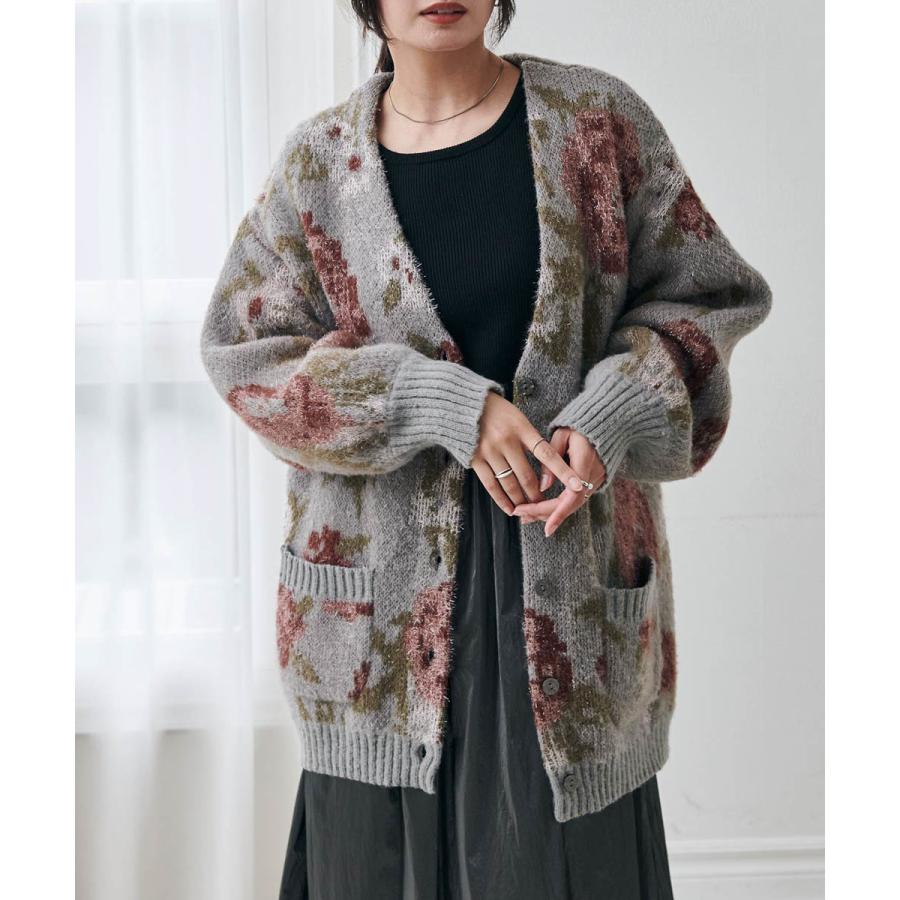 RANAN フラワーフェザーVネックロングカーディ : マルイ(丸井)Yahoo