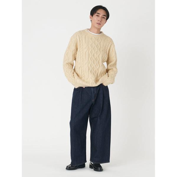 WIDE PLEAT CROP ミディアムインディゴ MEADOW MADE OF JAPAN : マルイ 