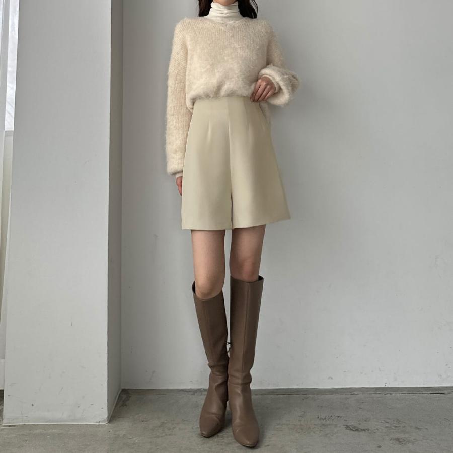 ルエレ Louere Louere ウールライクハイウエストショートパンツ 
