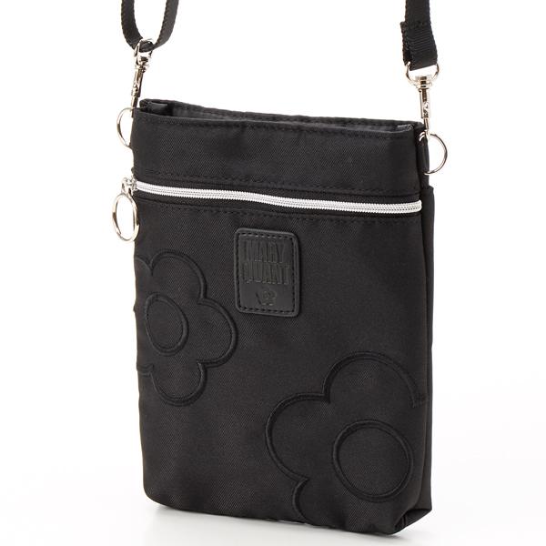 【マリークワント】クラシカル デイジー ショルダーバッグ2wayポーチ 黒×白 MARY QUANT（マリークヮント） マリークワント ショルダーポーチ
